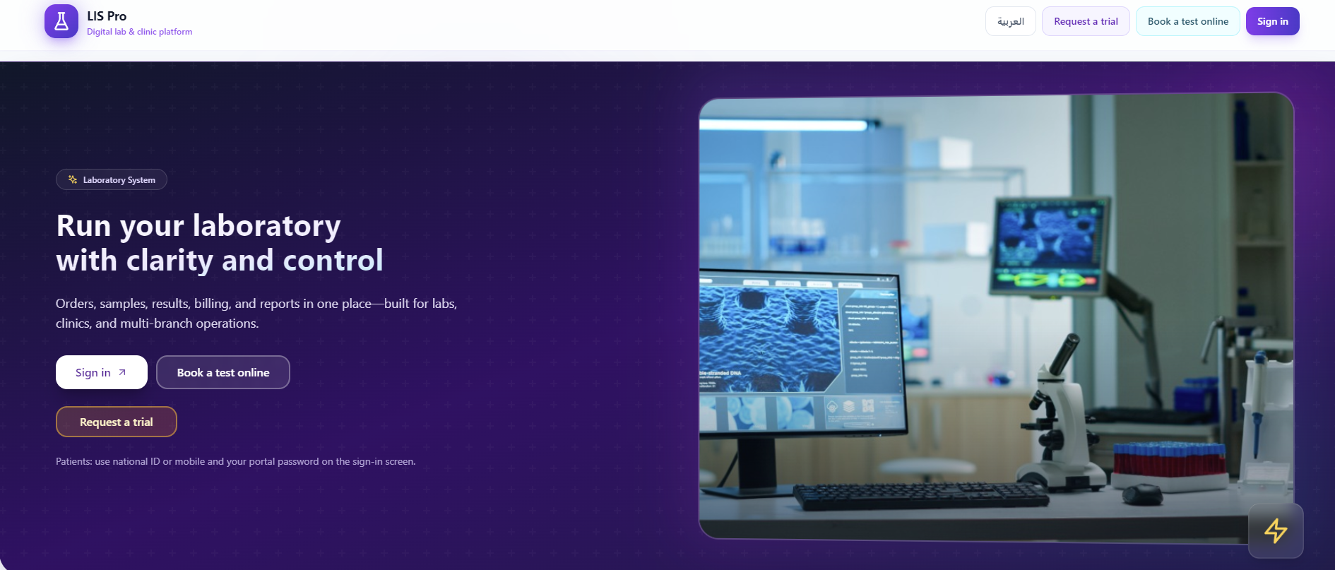LIS Pro - Digital Lab & Clinic Platform